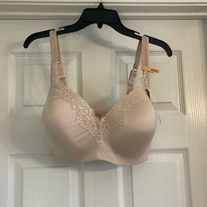 Playtex Secrets Shaping Balconette Underwire Bra Sandshell Lace 38DD-new